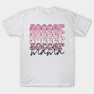 Soccer Mama Leopard Print Valentines T-Shirt